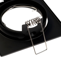 Светильник встраиваемый поворотный, под лампу MR16, квадрат, металл, черный