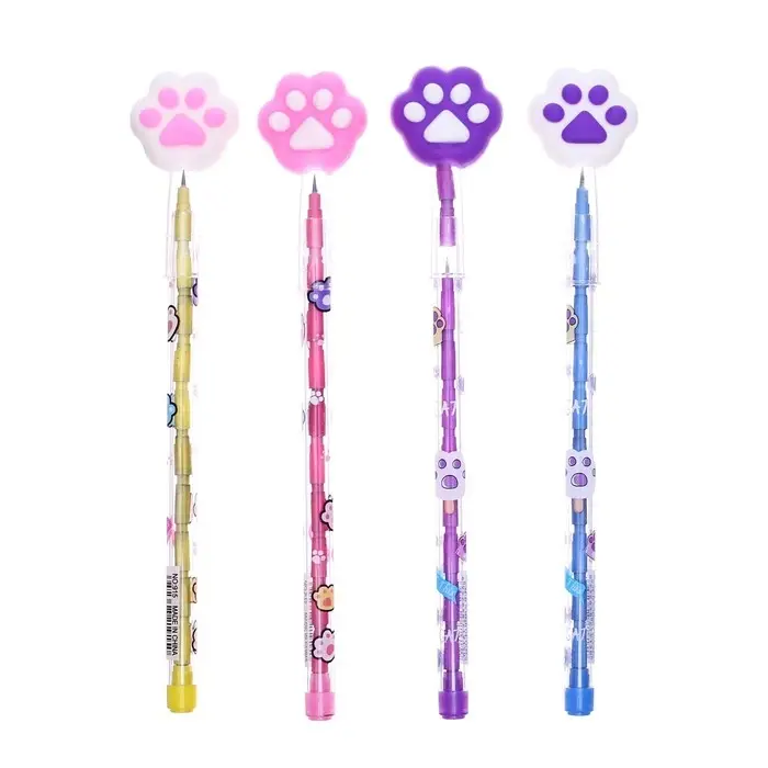 Карандаш-прикол Calligrata "Лапка", секционный, МИКС (штрихкод на штуке)