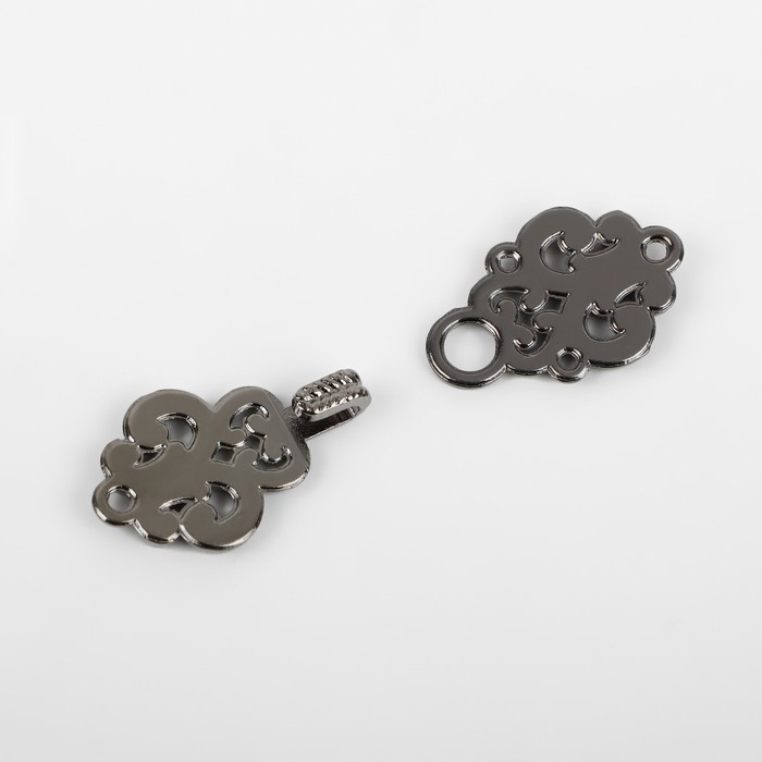 Декоративная застёжка, 4,5 &times; 1,5 см, цвет чёрный