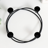 Подсвечник металл на 4 свечи "Хоровод" d-2,5 см чёрный 19х19х7 см Подсвечник металл на 4 свечи "Хоровод" d-2,5 см чёрный 19х19х7 см