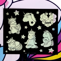 Набор для рисования светом &laquo;Единорог&raquo;, А5, ручка с фонариком и невидимыми чернилами