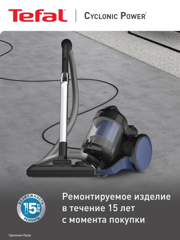 Пылесос для дома Cyclonic Power TW1931RH с контейнером