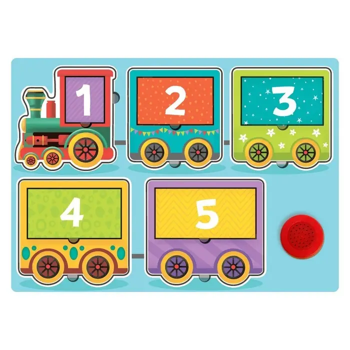 Пазл деревянный с чипом &laquo;Весёлый паровозик&raquo;