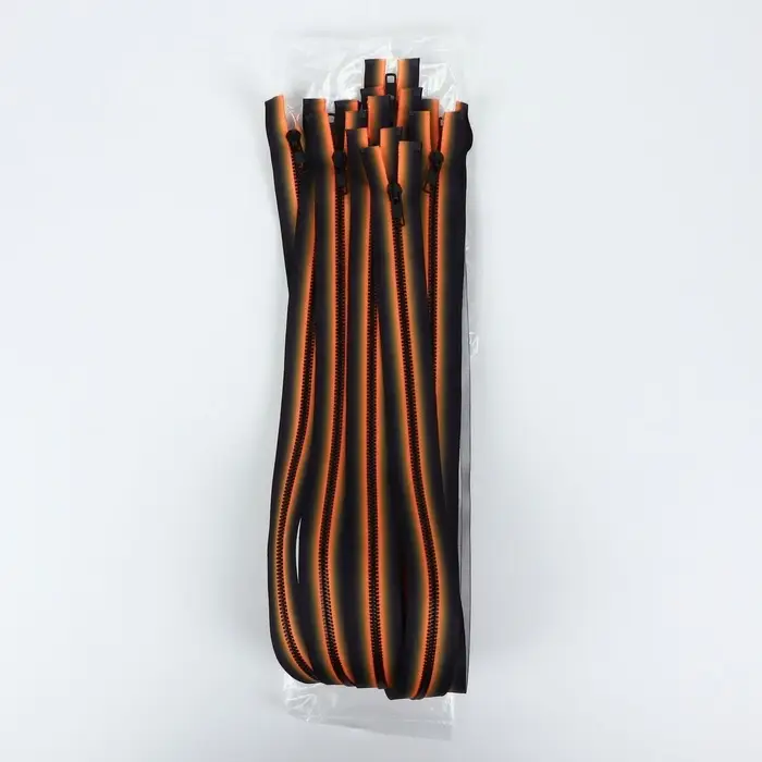 Молния &laquo;Трактор&raquo;, №5, разъёмная, замок автомат, 70 см, оранжевая, чёрная