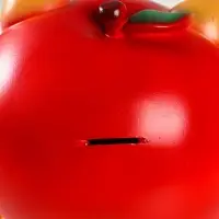 Копилка для денег &laquo;Кот в костюме яблоко&raquo;, гипс, красный, 21&times;17&times;17 см