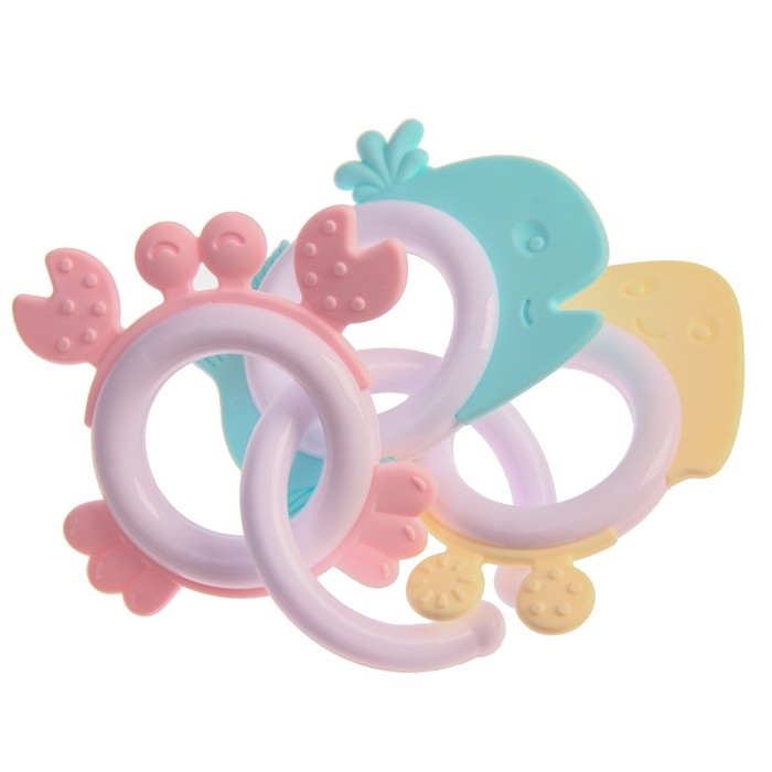Набор погремушек и прорезывателей &laquo;Нежность&raquo;, 5 шт., Крошка Я