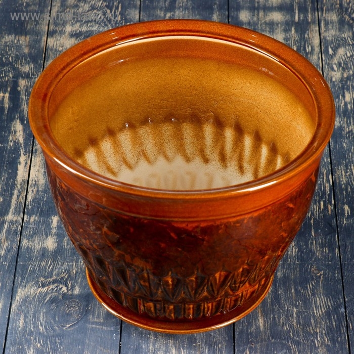 Горшок цветочный "Болеро №1" 10 л, 21 &times; 30 см, 1 сорт, коричневый