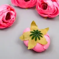 Бутон на ножке для декорирования "Пион Шарм" розовый 3,5х3,5 см