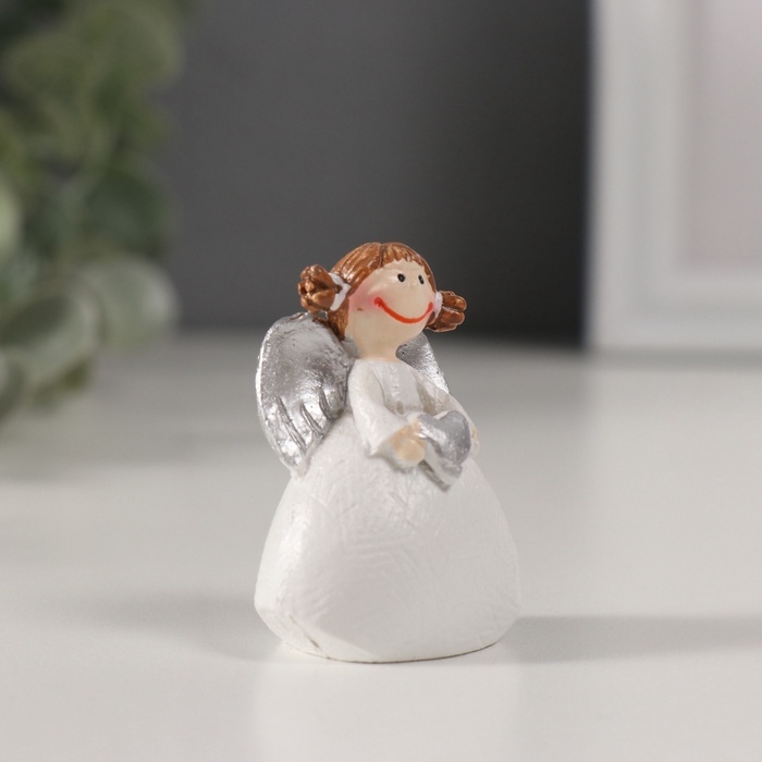 Сувенир полистоун "Девочка ангел с двуми хвостиками" МИКС 2,6х4х5,5 см