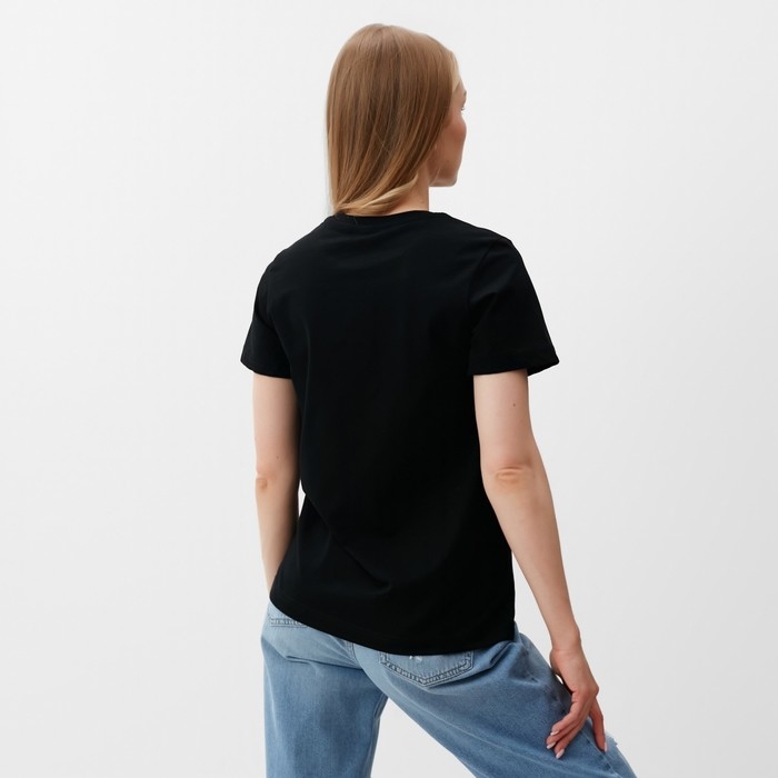 Футболка женская, цвет черный, размер 48 Футболка женская, цвет черный, размер 48