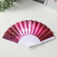 Веер пластик, текстиль "Олени" МИКС широкие лопасти 23 см