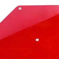 Папка-конверт на кнопке А4, 200 мкм, Calligrata DeLuxe, непрозрачная, матовая, красная