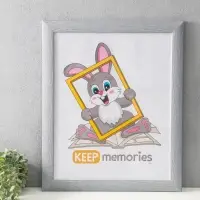 Фоторамка для фото 40х50 см "Luxe Elegance" пластик, серо-голубой, (пластик экран)