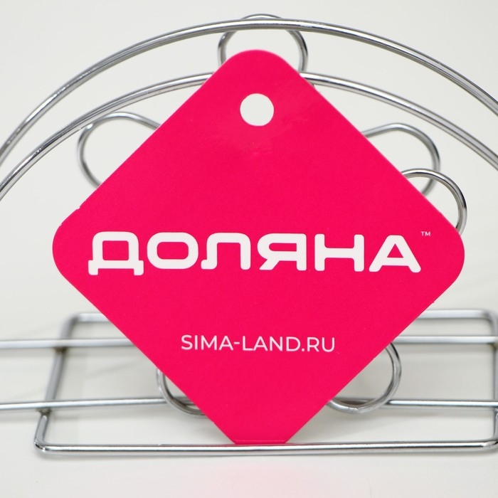 Салфетница Доляна &laquo;Цветок&raquo;,13&times;6&times;7,5 см, цвет серебряный