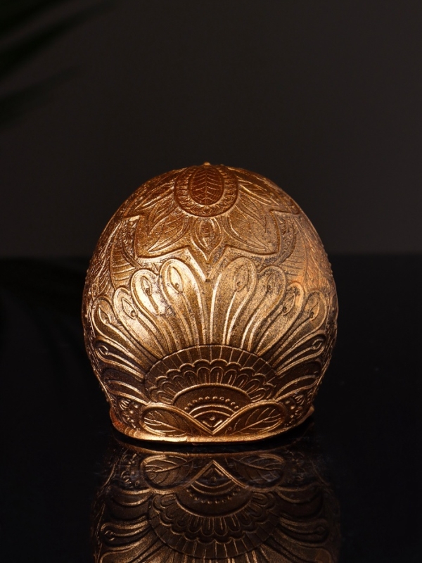 Фигура "Череп с орнаментом" 6х5х5 см, бронза