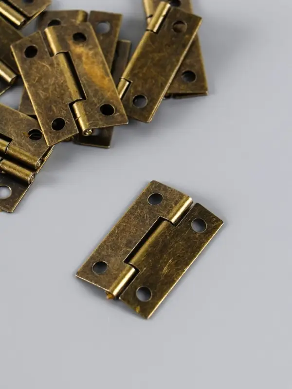 Петля для шкатулки металл с прямыми углами бронза набор 10 шт 2,2х3,68 см