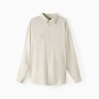 Рубашка мужская с длинным рукавом MIST р.52, цвет молочный