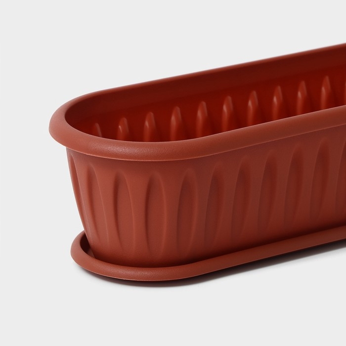 Горшок для кактуса с поддоном «Фелиция», 1,5 л, цвет терракотовый Горшок для кактуса с поддоном «Фелиция», 1,5 л, цвет терракотовый