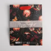 Пакет подарочный ламинированный, упаковка, &laquo;Make life&raquo;, MS 18 х 23 х 10 см