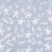 Плёнка упаковочная фольгированная &laquo;Сладости&raquo;, 70&times;50 см, белый