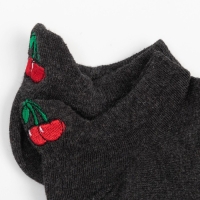 Носки женские укороченные MINAKU «Вишня», цвет графит, размер 36-39 (23-25 см) Носки женские укороченные MINAKU «Вишня», цвет графит, размер 36-39 (23-25 см)