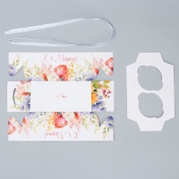 Коробка для капкейка, кондитерская упаковка, 2 ячейки &laquo;8 марта&raquo;, 16 х 8 х 7.5 см