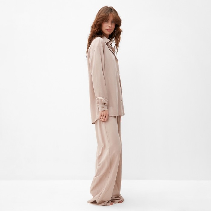 Костюм женский (сорочка, брюки) MINAKU цвет бежевый, р-р 48 Костюм женский (сорочка, брюки) MINAKU цвет бежевый, р-р 48
