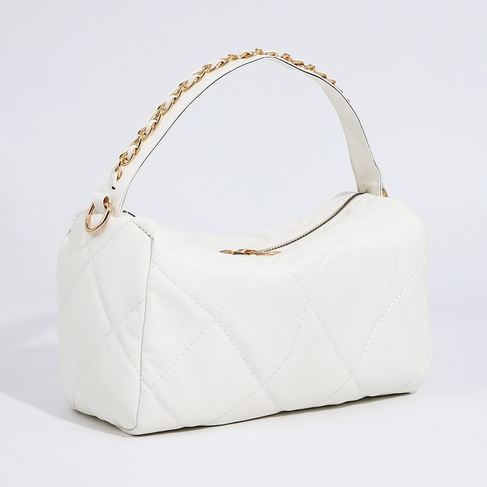 Сумка-багет на молнии, цвет белый Сумка-багет на молнии, цвет белый