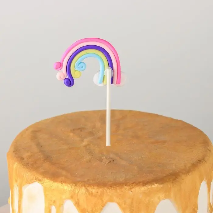 Набор топперов для торта &laquo;Радуга&raquo;, 2 шт, 12,5&times;5 см