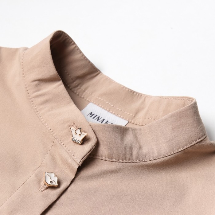 Платье для девочки MINAKU: Cotton collection цвет бежевый, р-р 128 Платье для девочки MINAKU: Cotton collection цвет бежевый, р-р 128