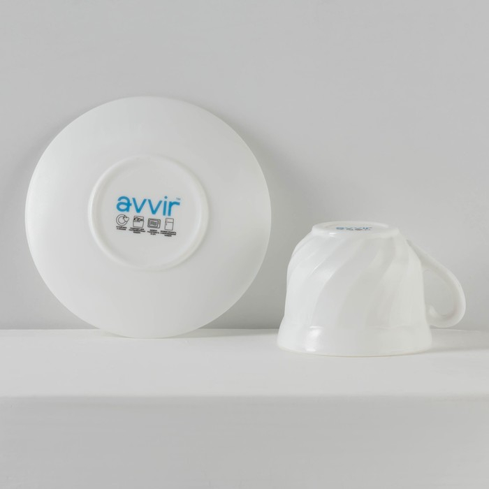 Сервиз чайный Доляна &laquo;Дива&raquo;, 12 предметов: 6 чашек 190 мл, 6 блюдец, стеклокерамика