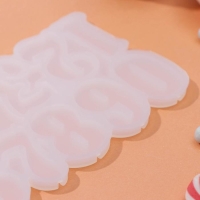 Форма для леденцов &laquo;Цифры&raquo;, силикон, 16,5&times;10&times;0,7 см, 10 ячеек, цвет белый