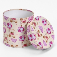 Шляпная коробка, Мишка , 20 х 20 см