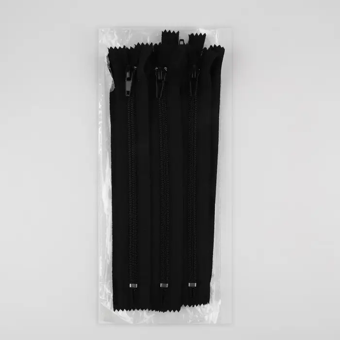 Молния &laquo;Спираль&raquo;, №7, неразъёмная, обувная, замок автомат, 20 см, цвет чёрный, цена за 1 штуку