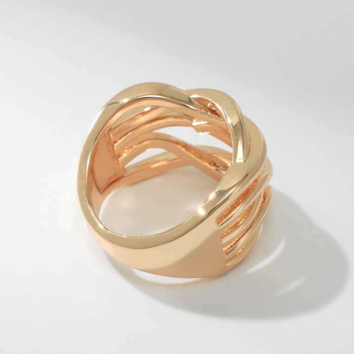 Кольцо металл «Тренд» тройное переплетение, цвет золото, размер 16 Кольцо металл «Тренд» тройное переплетение, цвет золото, размер 16