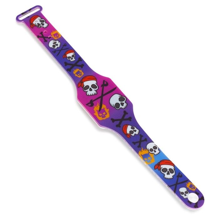 Часы наручные электронные, детские, Часы наручные электронные, детские, "Черепа", ремешок l-22.5 см