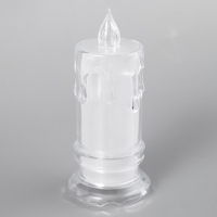 Ночник " Свеча" LED от батареек белый 4,5х4,5х11 см RISALUX Ночник " Свеча" LED от батареек белый 4,5х4,5х11 см RISALUX