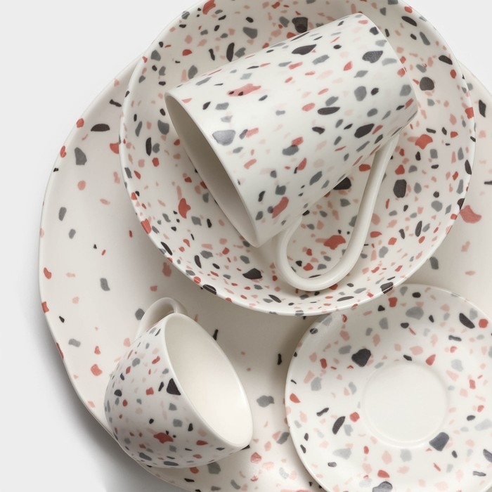 Набор салатников фарфоровых Magistro Terazzo, 700 мл, 16&times;7,4 см, 2 шт