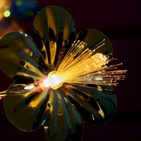 Светодиодное дерево &laquo;Неоновые цветы&raquo; 1.5 м, 80 LED, постоянное свечение, 220 В, свечение тёплое белое