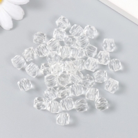 Бусины пластик "Кристалл многогранник прозрачный" набор 20 гр 1х1х1 см Бусины пластик "Кристалл многогранник прозрачный" набор 20 гр 1х1х1 см