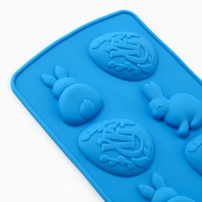 Силиконовая форма для выпечки на Пасху &laquo;Зайки&raquo;, 10.6 х 20.7 см