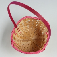 Набор корзин, 19х7,5х9,5/31 см, 22х9х11/34 см, 24х9х11,5/35 см, 3 шт, розовые, бамбук