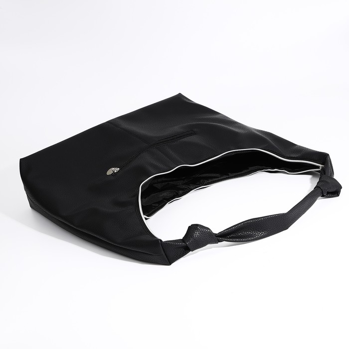 Сумка-шопер женская, наружный карман, цвет чёрный Сумка-шопер женская, наружный карман, цвет чёрный