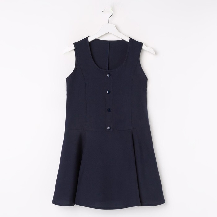 Школьный сарафан для девочки, цвет синий, рост 152 Школьный сарафан для девочки, цвет синий, рост 152