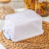 Контейнер пищевой RICCO, 1,5 л, 21&times;14&times;10 см, прямоугольный, прозрачный