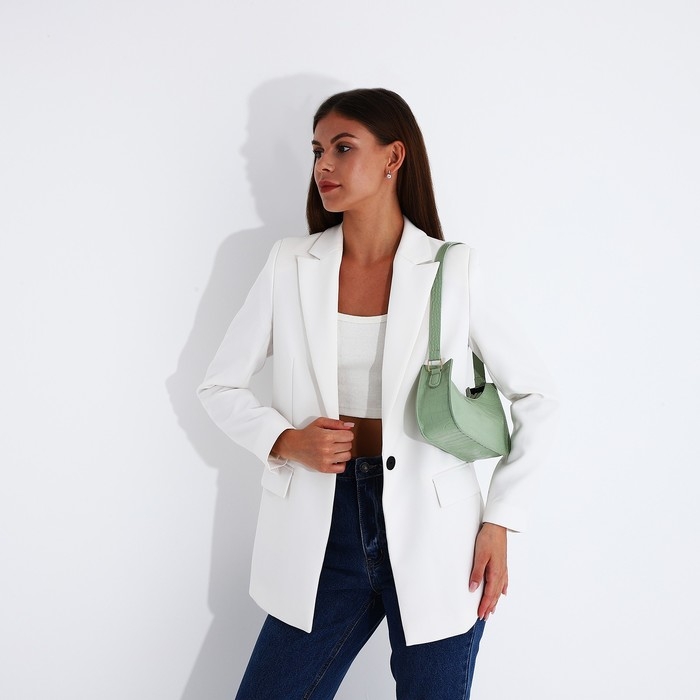 Сумка-багет на молнии, цвет зелёный Сумка-багет на молнии, цвет зелёный