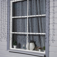 Гирлянда &laquo;Занавес&raquo; 2 &times; 1.5 м, IP44, УМС, тёмная нить, 360 SMD-LED, свечение белое, 220 В