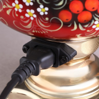 Набор &laquo;Рябина&raquo;, 3 предмета, самовар 3 л, заварочный чайник 0,7 л, поднос