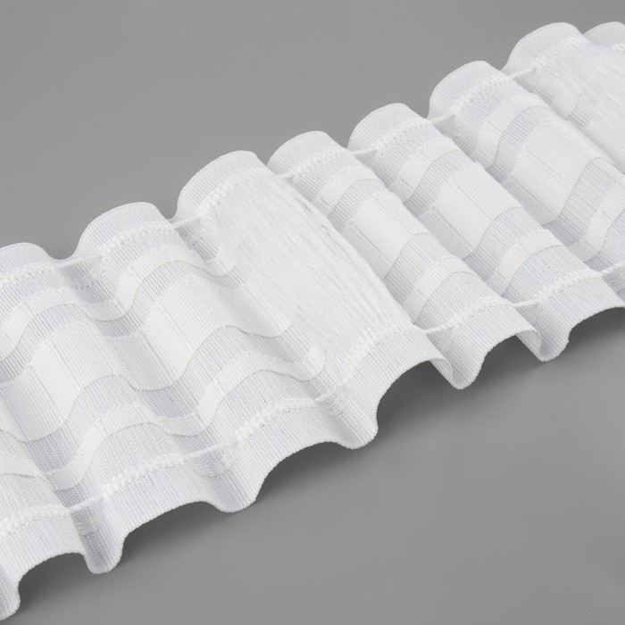 Шторная лента, матовая, 8,5 см, 25 &plusmn; 1 м, цвет белый