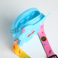 Сумка детская для девочки на молнии, цвет голубой Сумка детская для девочки на молнии, цвет голубой